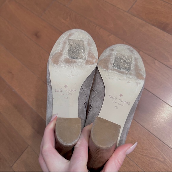 Kate Spade Taupe Suede Heeled Boots - Picture 7 of 12
